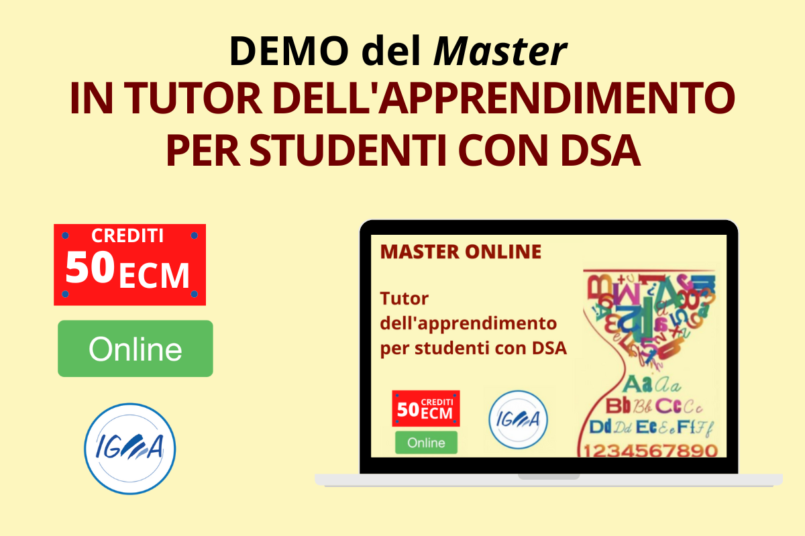 DEMO del MASTER ECM ONLINE IN TUTOR DELL'APPRENDIMENTO PER STUDENTI CON DSA