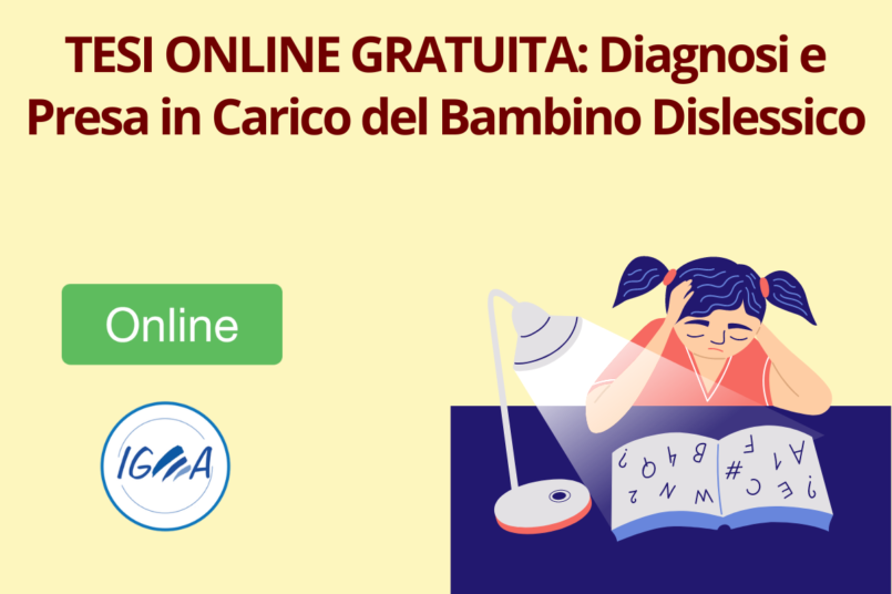 TESI ONLINE GRATUITA Diagnosi e Presa in Carico del Bambino Dislessico