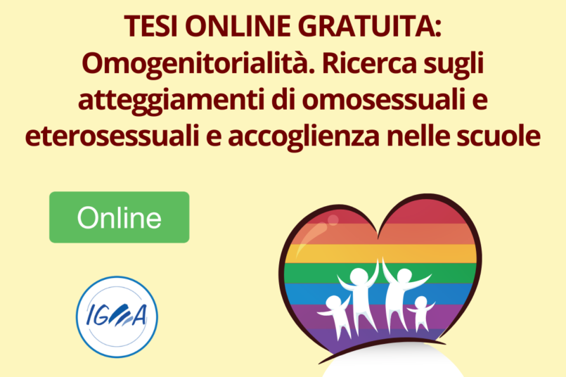 TESI ONLINE GRATUITA Omogenitorialita. Ricerca sugli atteggiamenti di omosessuali e eterosessuali e accoglienza nelle scuole