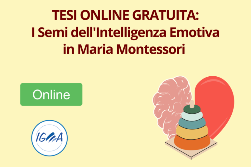 TESI ONLINE GRATUITA I Semi dell'Intelligenza Emotiva in Maria Montessori