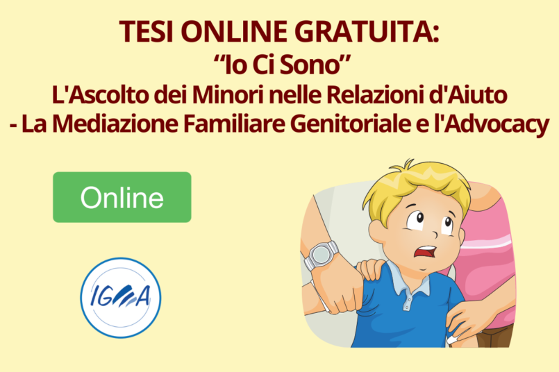 TESI ONLINE GRATUITA Ascolto Minori nelle Relazioni d'Aiuto - Mediazione Familiare