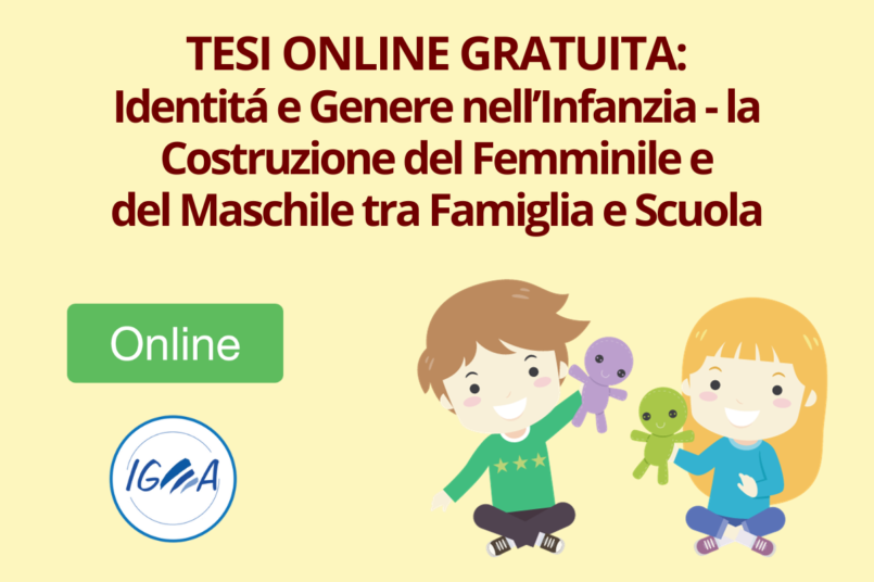 Tesi Online Gratuita: Identitá e Genere nell’Infanzia - Tra Famiglia e Scuola