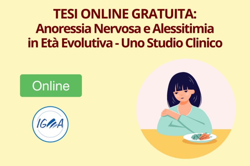 Tesi Online Gratuita: Anoressia Nervosa e Alessitimia in Età Evolutiva