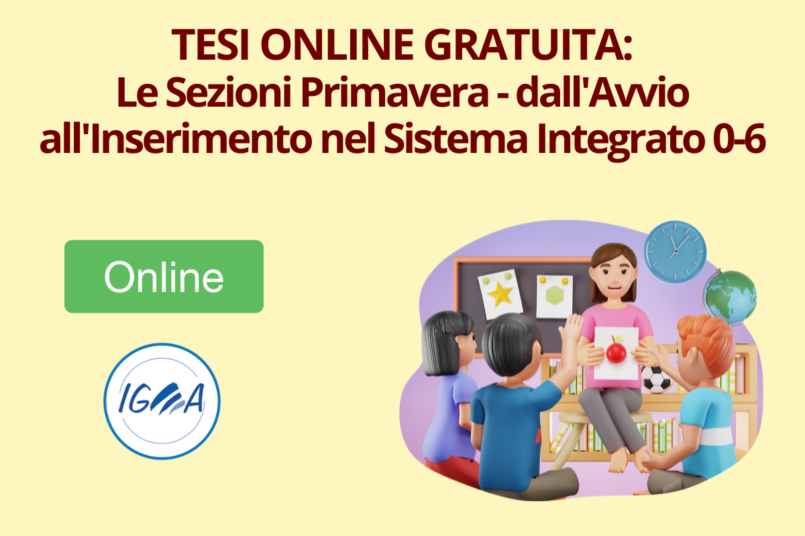 Tesi Online Gratuita: Le Sezioni Primavera - dall'Avvio all'Inserimento