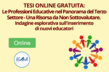 TESI ONLINE GRATUITA Le Professioni Educative nel Panorama del Terzo Settore - Una Risorsa da Non Sottovalutare