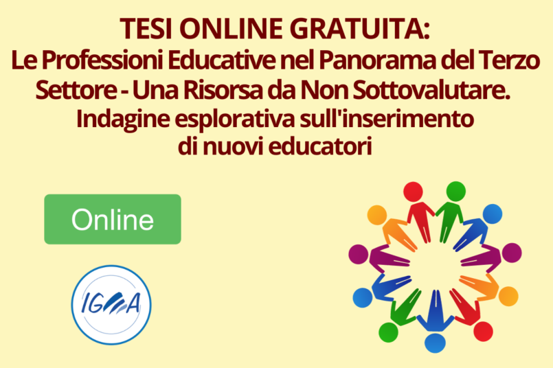 TESI ONLINE GRATUITA Le Professioni Educative nel Panorama del Terzo Settore - Una Risorsa da Non Sottovalutare