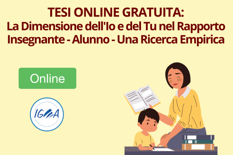 Tesi Online Gratuita: La Dimensione dell'Io e del Tu nel Rapporto Insegnante - Alunno