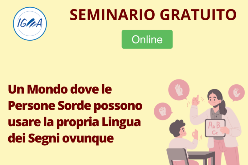 Un Mondo dove le Persone Sorde usano la Lingua dei Segni ovunque