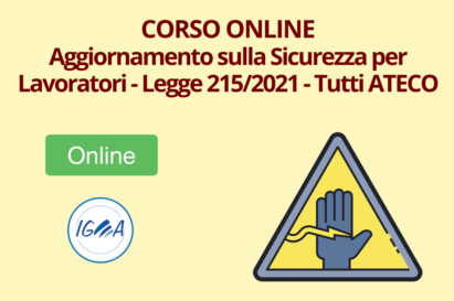 Corso Online Aggiornamento sulla Sicurezza per Lavoratori - Legge 2152021 - Tutti ATECO