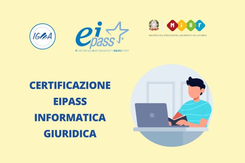 Certificazione EIPASS Informatica giuridica no carta