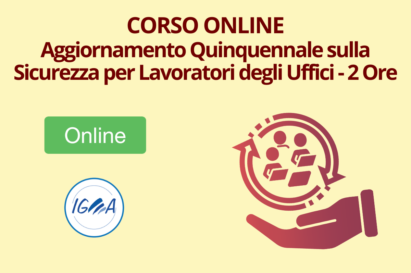 Corso Online Aggiornamento Quinquennale sulla Sicurezza per Lavoratori degli Uffici - 2 Ore