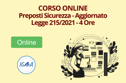 Corso Online Preposti Sicurezza - Aggiornato Legge 2152021 - 4 Ore