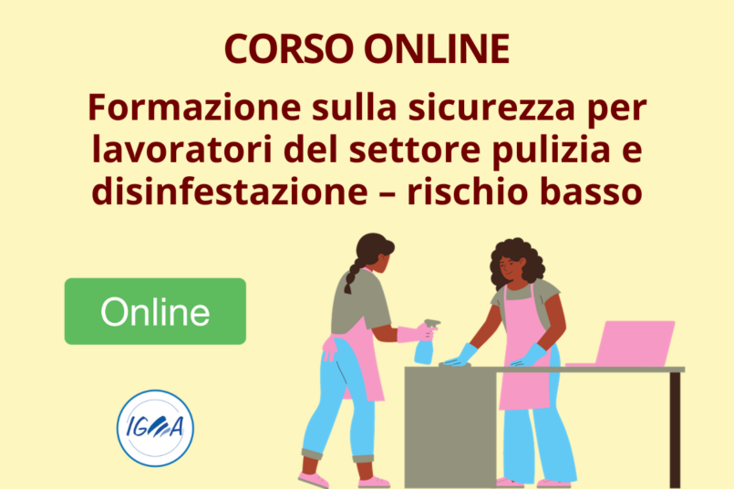 Formazione Sicurezza Settore Pulizia E Disinfestazione – Rischio Basso