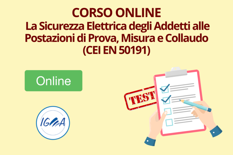 Sicurezza Elettrica Postazioni di Prova, Misura e Collaudo CEI EN 50191