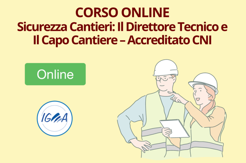 Corso Sicurezza cantieri Direttore Tecnico Capo