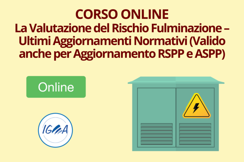 Valutazione Rischio Fulminazione – Aggiornamenti anche RSPP e ASP