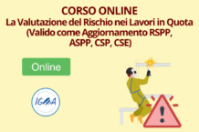 Corso Online Valutazione del Rischio nei Lavori In Quota (Aggiornamento)