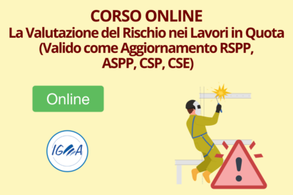 Corso Online Valutazione del Rischio nei Lavori In Quota (Aggiornamento)