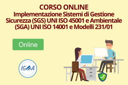Corso Online Implementazione Sistemi Gestione Sicurezza UNI ISO 45001 e Ambientale