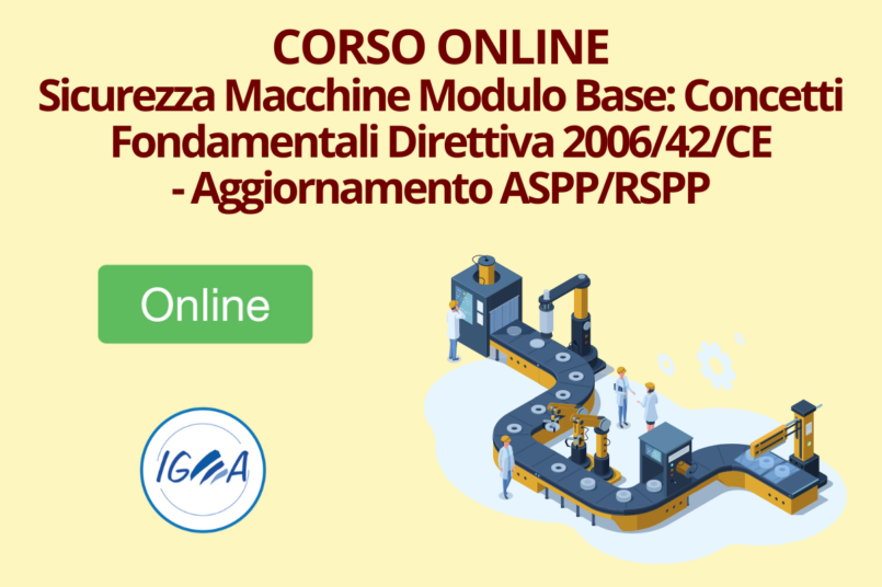 Sicurezza Macchine Modulo Base Direttiva 200642CE - Agg ASPPRSPP