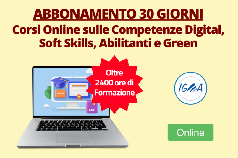 ABBONAMENTO 30 GIORNI Corsi Online