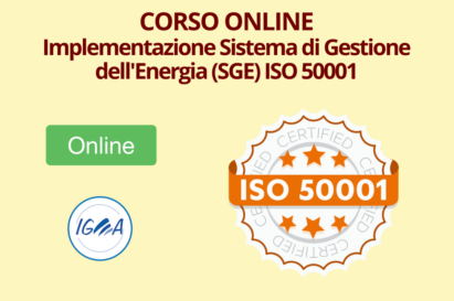 Corso Online Implementazione Sistema di Gestione dell'Energia (SGE) ISO 50001