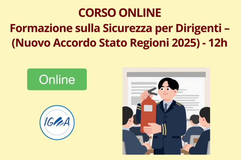 Corso Formazione Sicurezza Dirigenti 2025