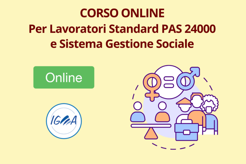 Corso Standard PAS 24000 Sistema Gestione Sociale