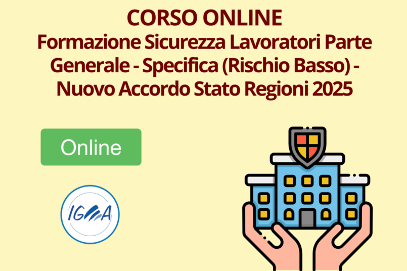 sicurezza lavoratori rischio basso 2025
