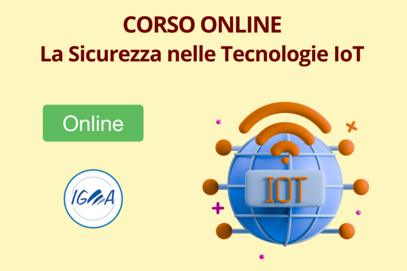 Corso Online Sicurezza Tecnologie IoT