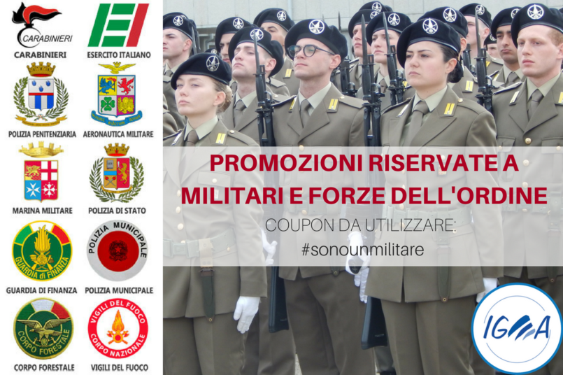 PROMOZIONI RISERVATE A MILITARI E FORZE DELL'ORDINE