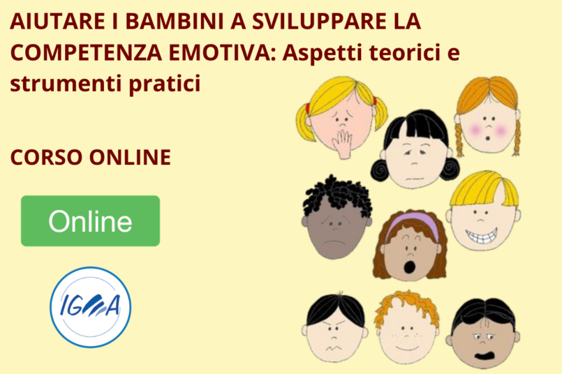 Corso Online - AIUTARE I BAMBINI A SVILUPPARE LA COMPETENZA EMOTIVA