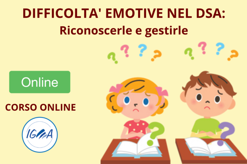 Corso Online - difficoltà emotive nel dsa